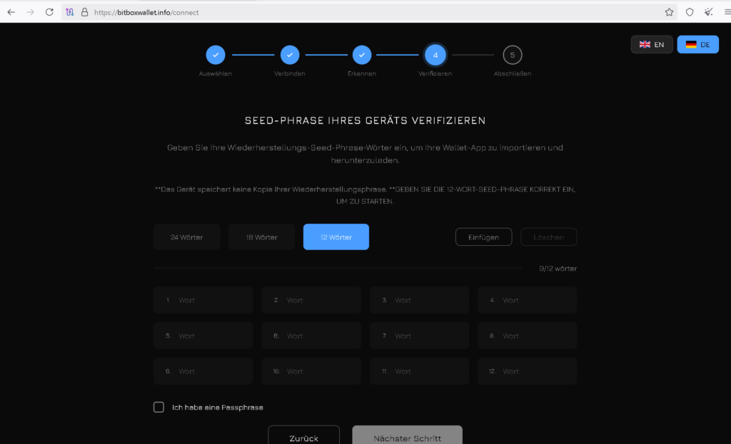walletfake-1024x623 Análisis de una campaña de phishing contra Bitbox